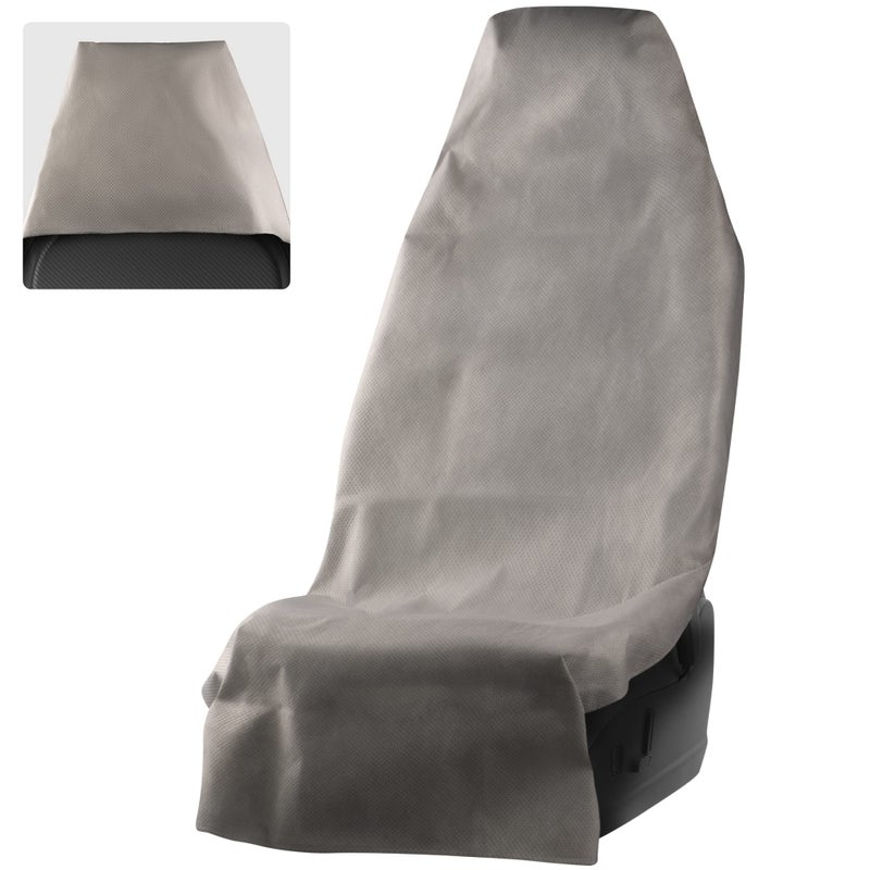 Waterproof SeatShield Seat Cover - Washable Car Seat Protector from Sweat, Food, Dirt After Gym, Swimming etc. - Universal Gray Public Car Seat Covers for Transit Bus, Train, Airplaine, SUV - Image 1